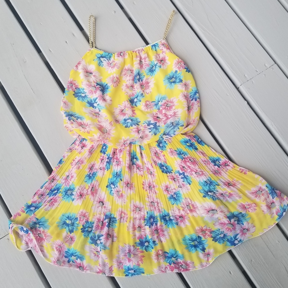 Sz S Daisy floral yellow dress - Picture 2 of 8